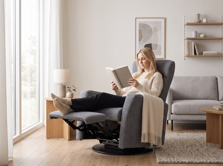 Tugitool Prince recliner mehhanismiga, salsa scandinavian grey