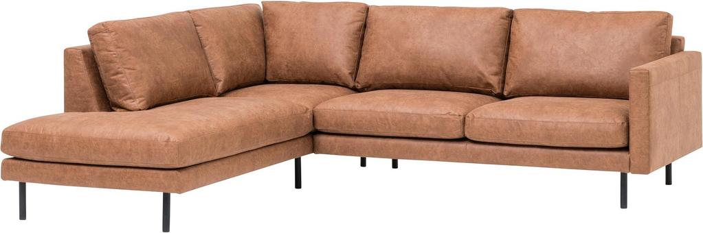 Copenhagen avatud nurgaga diivan (vasak), Essenza 04, konjak (sis. must metalljalg)