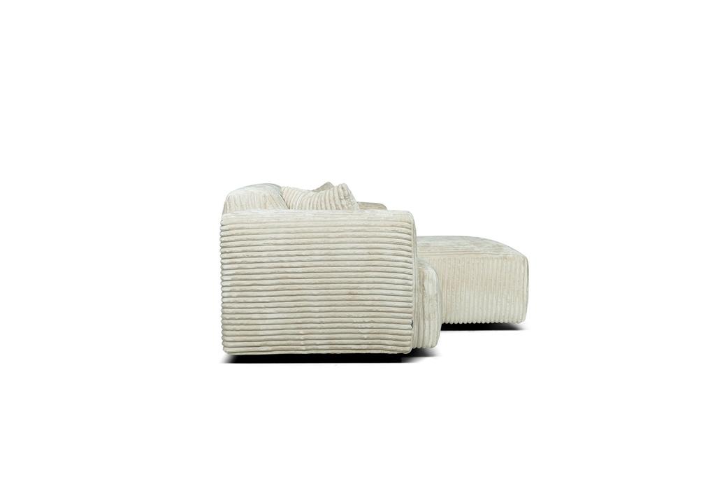 Nurgadiivan Ronda 3-kohaline maxi, parem, Fluffy 5601 valge