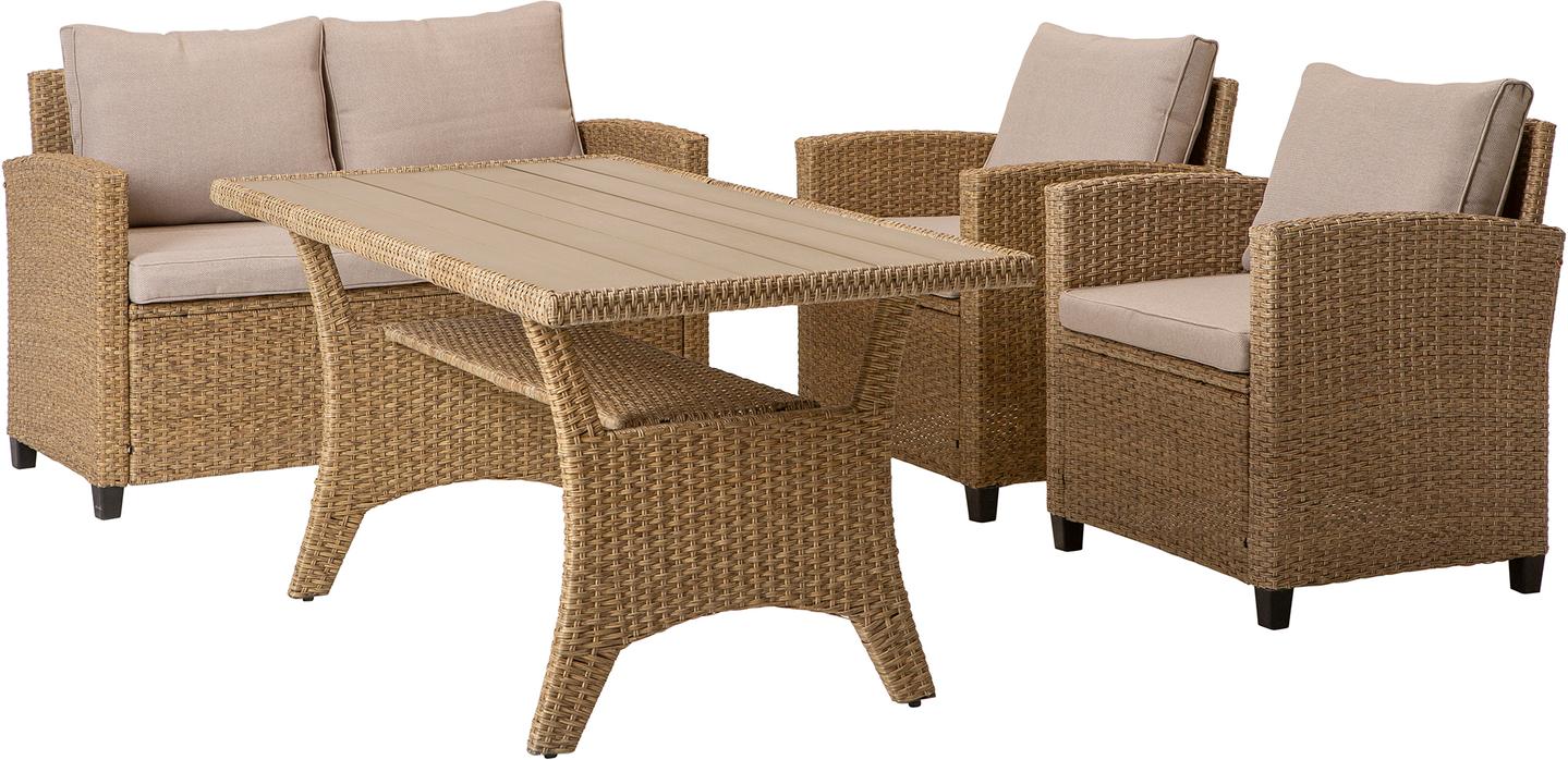 Savona Aiamööbli diivanikomplekt 2+1+1+laud