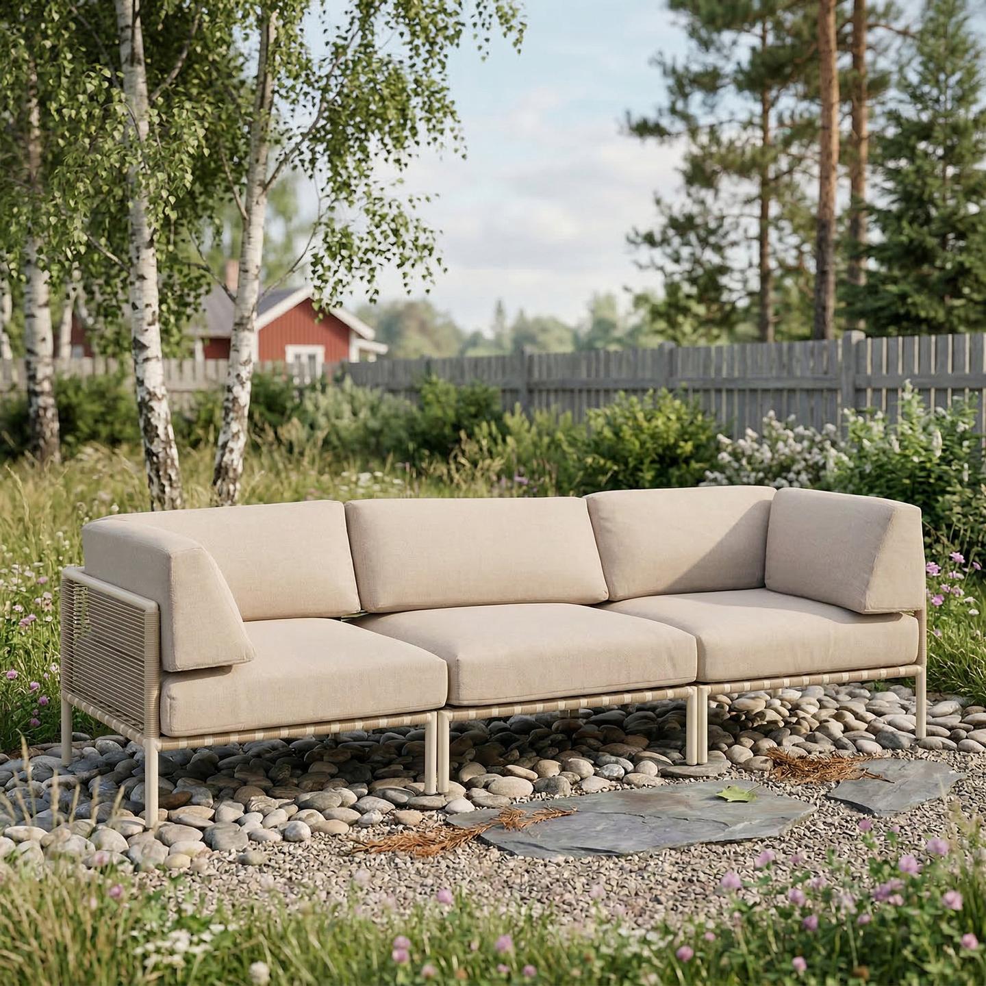 Asgård 3-kohaline diivan, taupe/beež