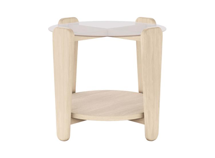 Arran diivanilaud Ø52 whitewash tamm/klaas