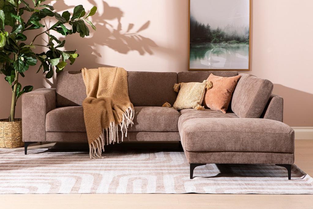 Westcoast avatud nurgaga diivan, väike, parem, Storm 18, pruun