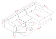 Pisipilt: Diivan Willard 4-kohaline, parem, beež kangas Brenda #34 (c1)
