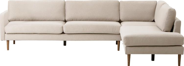 Copenhagen Nordic avatud nurgaga diivan (parem), beež / tammejalg