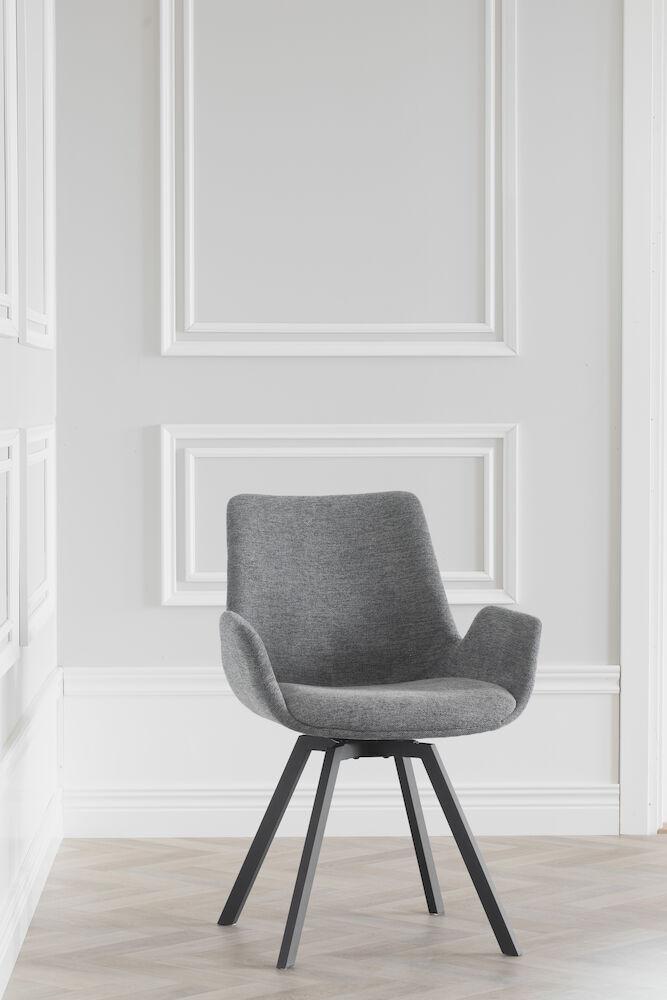 Norwell tugitool hall tekstiil/must met pöörlevad jalad