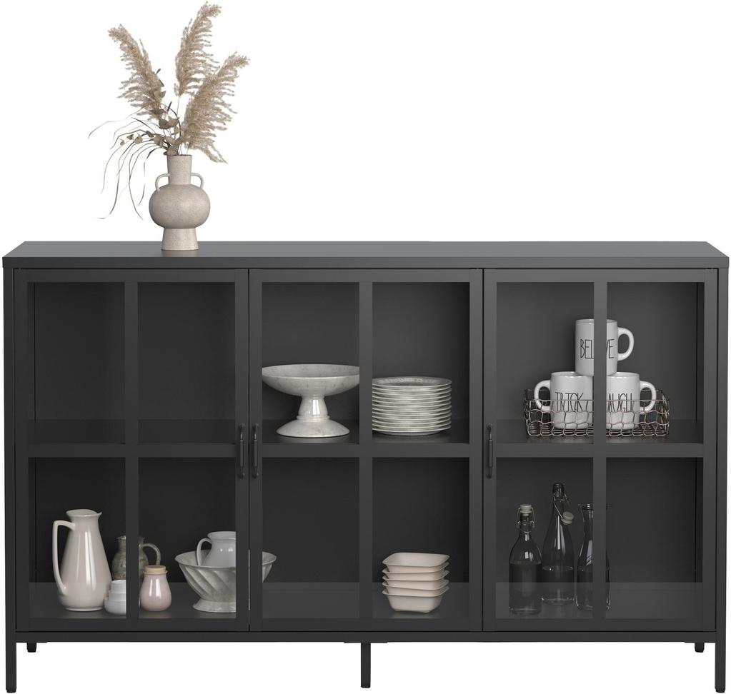 Elton puhvetkapp, must