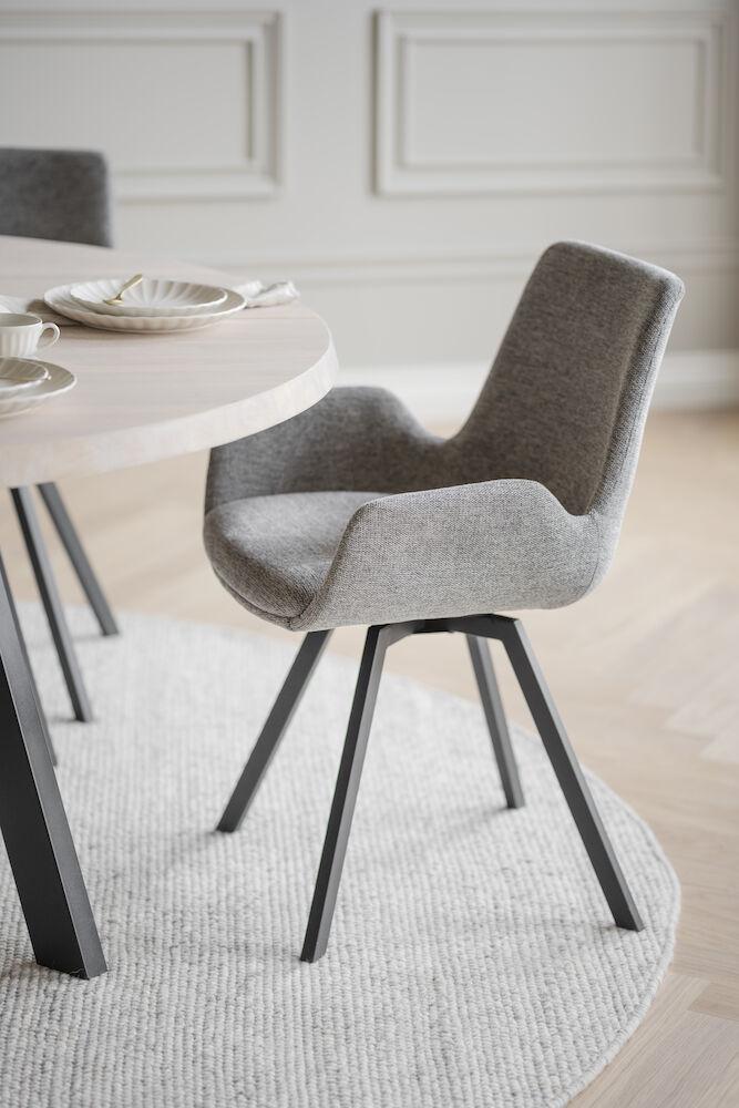 Norwell tugitool hall tekstiil/must met pöörlevad jalad