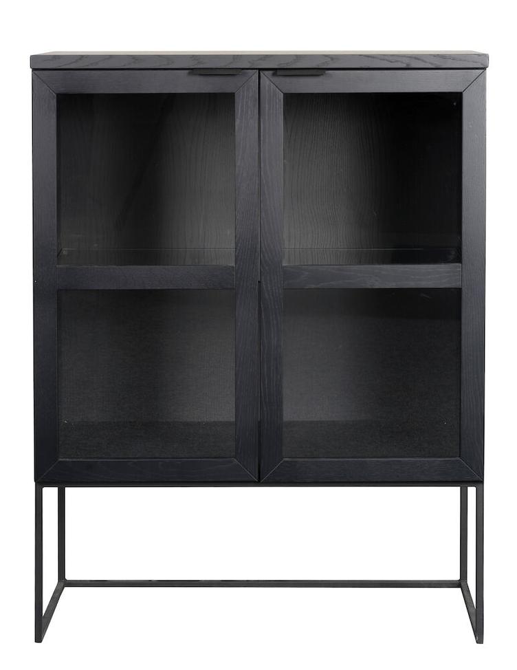 Everett kapp 125 klaasuksed must tamm/must