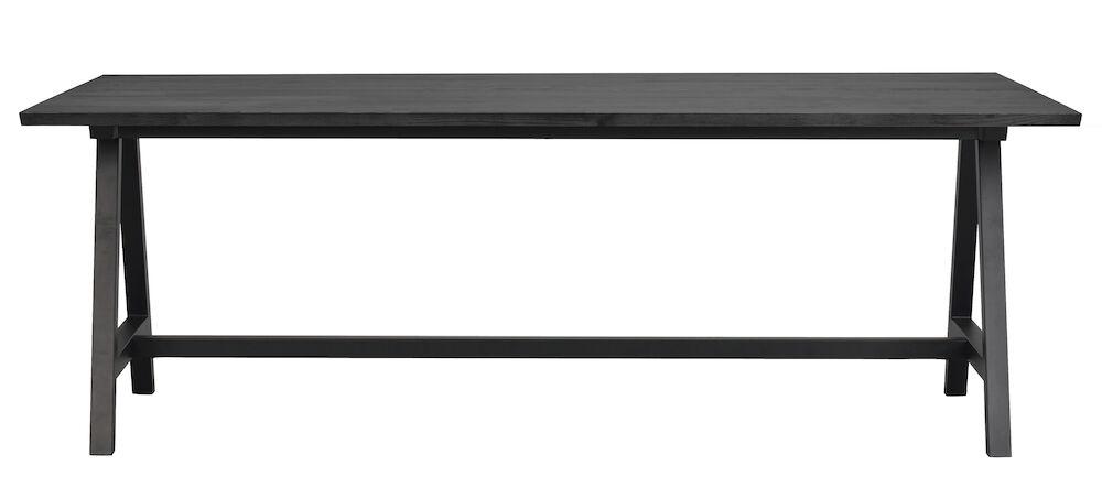 Carradale söögilaud 220 must tamm/A-jalg must